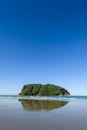 A view of Hauturu island from whangamata beach on the north island of new Zealand 2