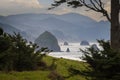 View of Haystack Rock from Ecola State Park.