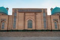 View of Hazrati Imam Mosque and Muyi Muborak Madrasah Moyie Mubarek Library Museum in Tashkent, Uzbekistan. Hazrati Imam