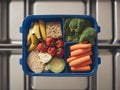 View of healthy food incased in a container - generated by ai