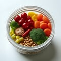 View of healthy food incased in a container - generated by ai