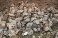 view of heap of stones and soil