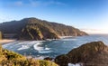 View from the Heceta Head lighthouse on the Oregon pacific coast line.