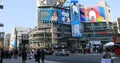 View of hectic Dundas Square in Toronto, Canada 4K