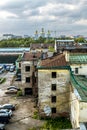 View from height on the city's rooftops at sunset in St. Peters Royalty Free Stock Photo