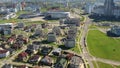 View from the height of the Drozdy district and the Minsk sports complex Minsk Arena in Minsk.Belarus