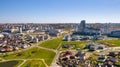 View from the height of the Drozdy district and the Minsk sports complex Minsk Arena in Minsk.Belarus Royalty Free Stock Photo