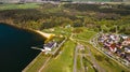 View from the height of the Drozdy district and the Minsk sports complex Minsk Arena in Minsk.Belarus Royalty Free Stock Photo