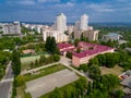 View of the city of Vyshgorod from a height. Royalty Free Stock Photo