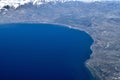 Lake Sevan and Caucasus Mountains Royalty Free Stock Photo