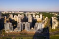 View from the height of the new district in the city of Minsk.Architecture of the city of Minsk.A new area of the lighthouse. Royalty Free Stock Photo