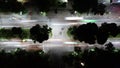 View from the height of the night intersection Royalty Free Stock Photo