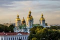 The view from the height of the Nikolsky Cathedral at sunset in Royalty Free Stock Photo