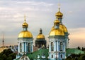 The view from the height of the Nikolsky Cathedral at sunset in Royalty Free Stock Photo