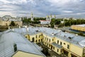 The view from the height of the Nikolsky Cathedral at sunset in Royalty Free Stock Photo