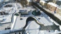 View from the height of the Yaroslavl planetarium. Valenitna Tereshkova Center. Yaroslavl, Russia