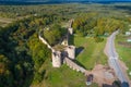 View from the heights of the ancient Koporskaya fortress Royalty Free Stock Photo