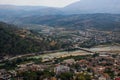 The view from the heights of the famous tourist city of Berat, Albania.