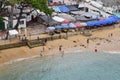 View from the heights of La Angosta beach in Acapulco Royalty Free Stock Photo