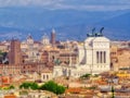 View from the heights of the Vittoriano, Rome, Italy Royalty Free Stock Photo