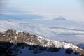 View from summit of Mount Erebus, Antarctica Royalty Free Stock Photo