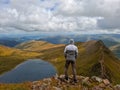 View from Helvellyn peak in National Park Lake District in England Royalty Free Stock Photo