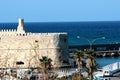 View of Heraklion harbour from the old venetian fort Koule, Crete, Greece Royalty Free Stock Photo
