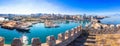 View of Heraklion harbour from the old venetian fort Koule, Crete, Greece