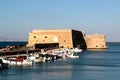 View of Heraklion harbour from the old venetian fort Koule, Crete, Greece Royalty Free Stock Photo