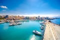 View of Heraklion harbour from the old venetian fort Koule.