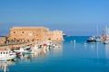 View of Heraklion harbour from the old venetian fort Koule.