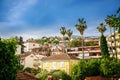 View of the Herceg Novi outskirts with small residential houses Royalty Free Stock Photo