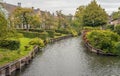 View of the Herengracht in the Dutch village of Drimmelen Royalty Free Stock Photo