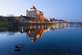 View of Herman Castle in October twilight. Narva, Estonia Royalty Free Stock Photo