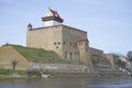 View of the Herman`s castle. April day. Narva, Estonia Royalty Free Stock Photo