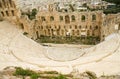 View of Herodes Atticus theatre Royalty Free Stock Photo