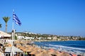 View of Hersonissos beach, Crete.