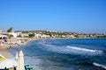 View of Hersonissos beach, Crete.