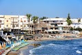 View of Hersonissos beach, Crete.