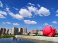 View from Heydar Aliyev center, Baku - and the pink snail