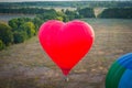 A view from high above - landsacape. little town and the horisont. Balloon flight. basket 1000 meters. having fun, romantic flight