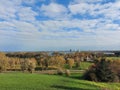 View from a high hill at the ski practise court the Hoge Bergse Bos in Bergschenhoek