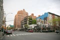 View of the High Line streets in Chelsea, New York. May 2019 Royalty Free Stock Photo