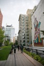 View of the High Line streets in Chelsea, New York. May 2019 Royalty Free Stock Photo