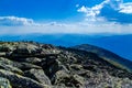 View from high mountain. clouds in the sky