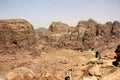 View from the High Place of Sacrifice in Petra, Jordan Royalty Free Stock Photo