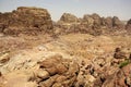 View from the High Place of Sacrifice in Petra, Jordan Royalty Free Stock Photo