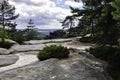 View from a high plateau in the Elbe Sandstone Mountains. View over the countryside on a summer day