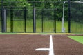 View of high school synthetic turf softball field Royalty Free Stock Photo