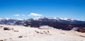 View of the High Sierras as seen from the top of Half Dome in Yosemite National Park in California USA Royalty Free Stock Photo